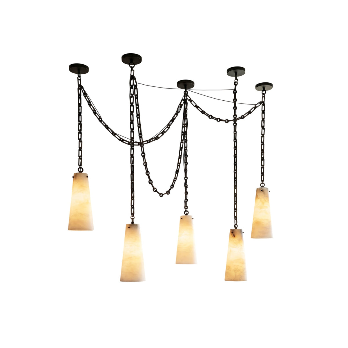 Radilum Cascade Chain Alabaster Chandelier