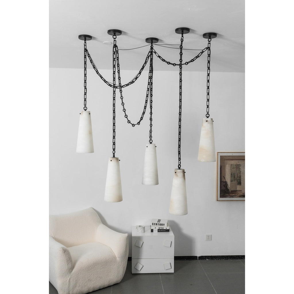 Radilum Cascade Chain Alabaster Chandelier