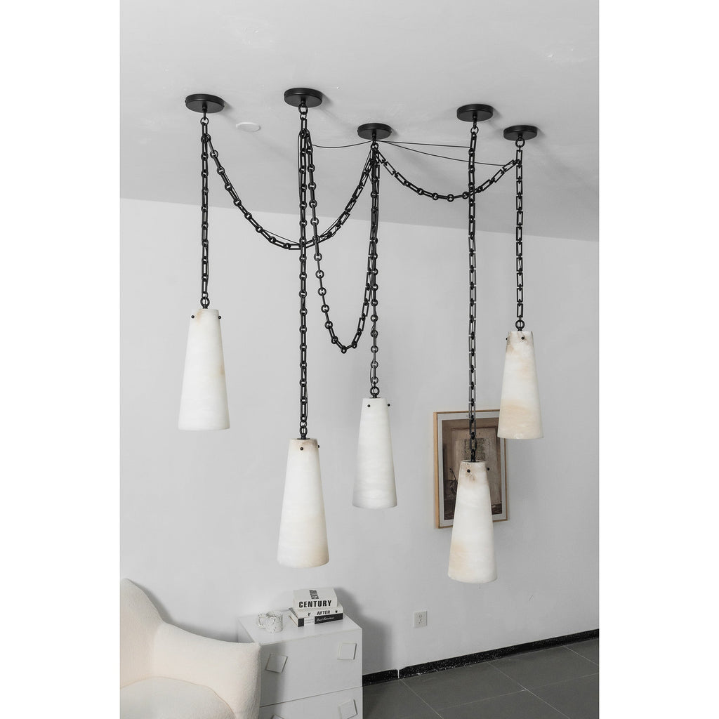 Radilum Cascade Chain Alabaster Chandelier