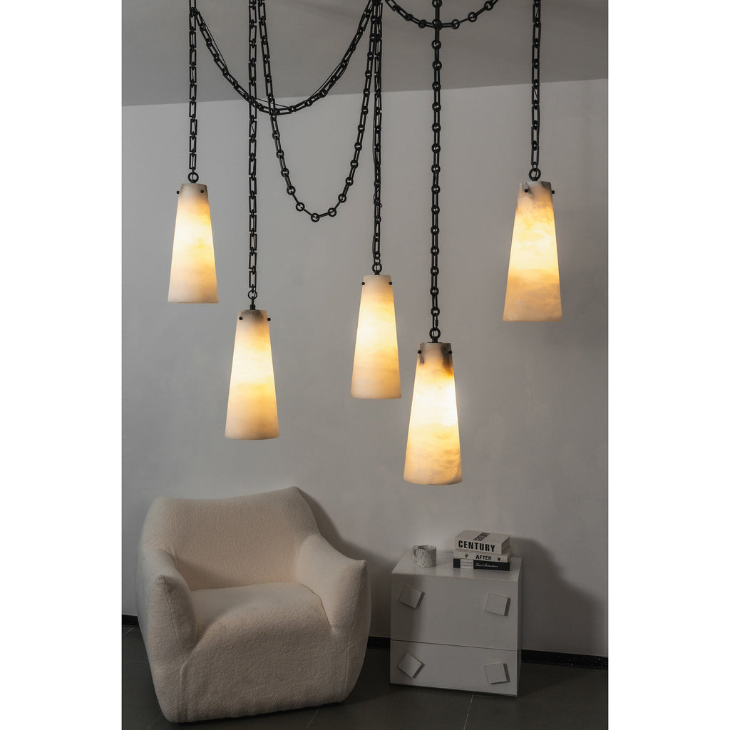 Radilum Cascade Chain Alabaster Chandelier