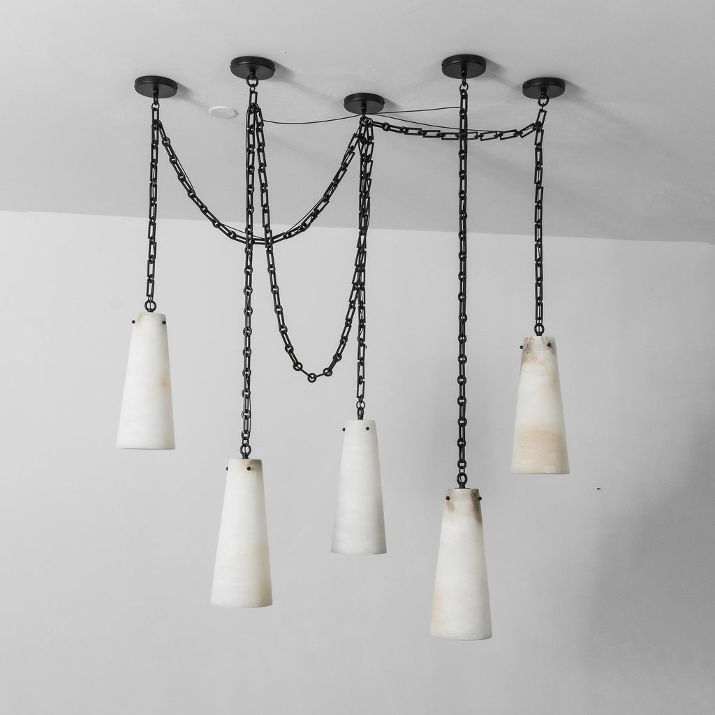 Radilum Cascade Chain Alabaster Chandelier