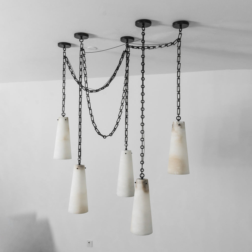 Radilum Cascade Chain Alabaster Chandelier