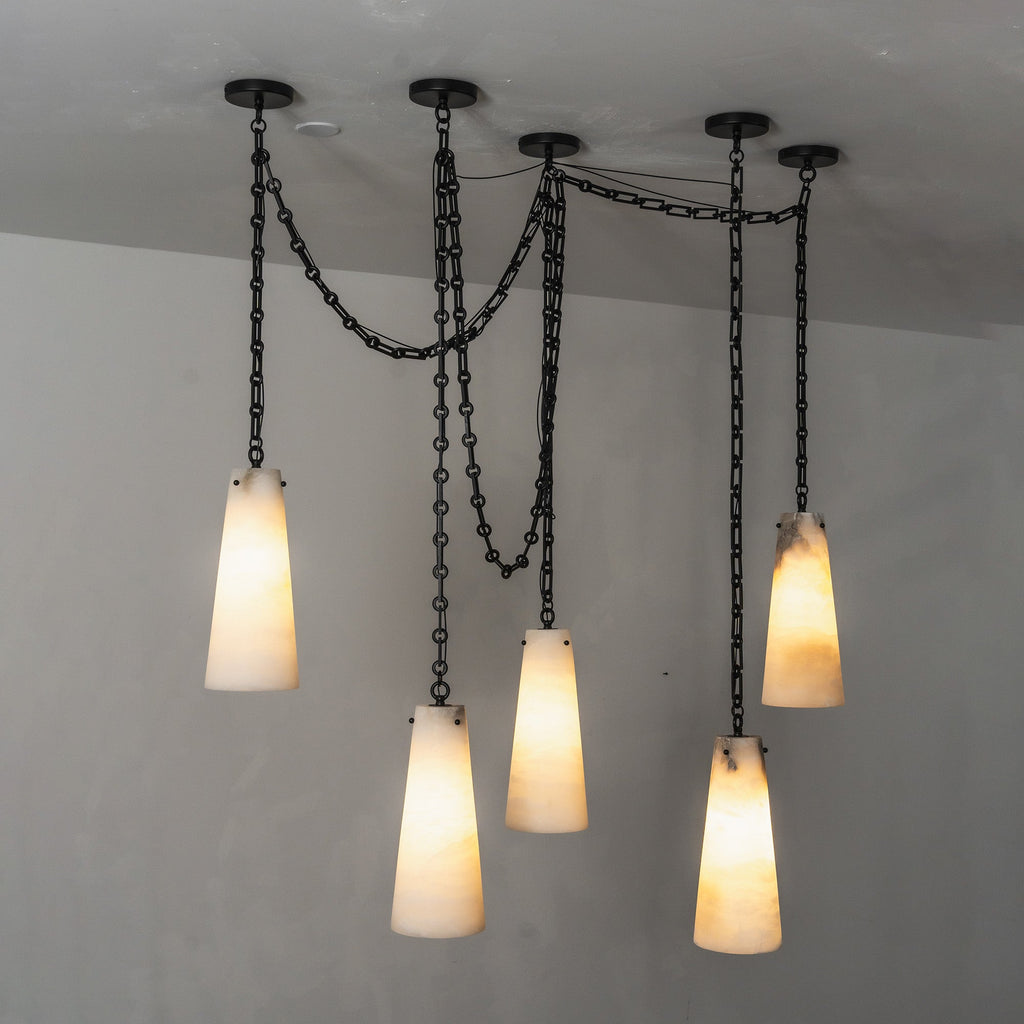 Radilum Cascade Chain Alabaster Chandelier