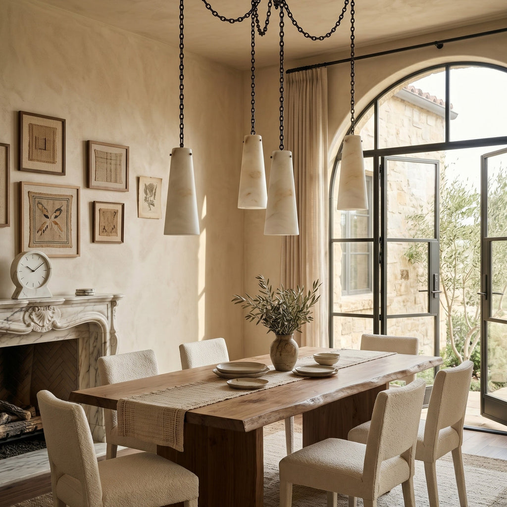 Radilum Cascade Chain Alabaster Chandelier