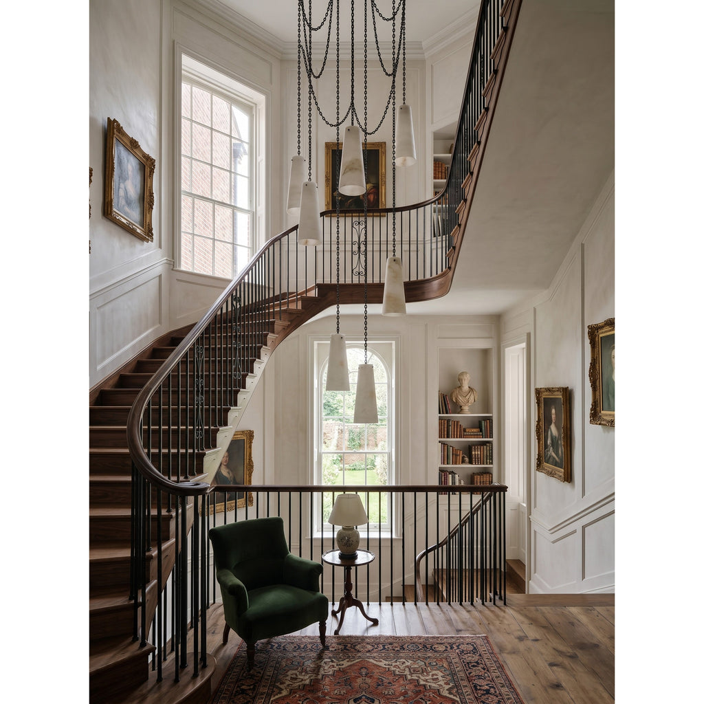 Radilum Cascade Chain Alabaster Chandelier