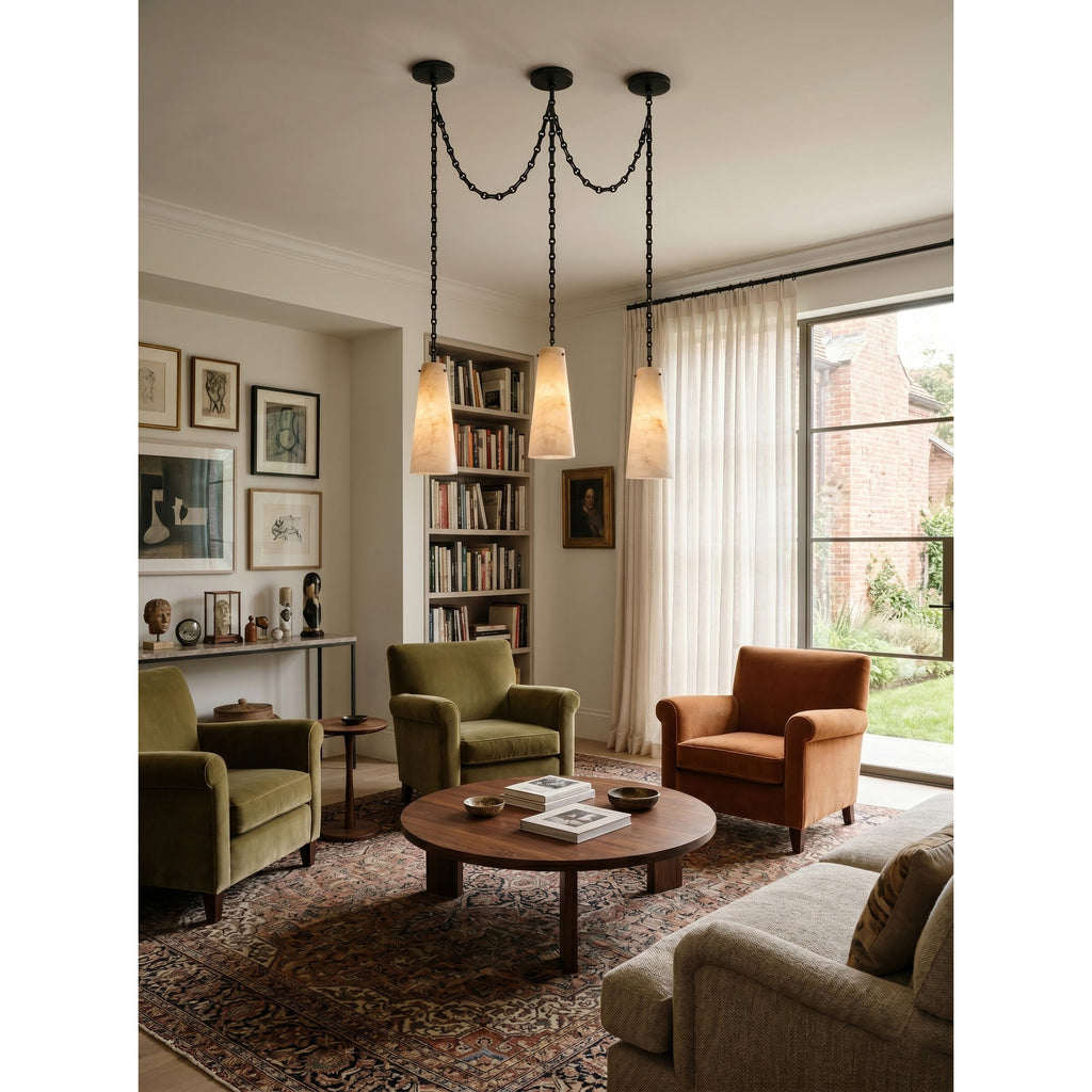 Radilum Cascade Chain Alabaster Chandelier