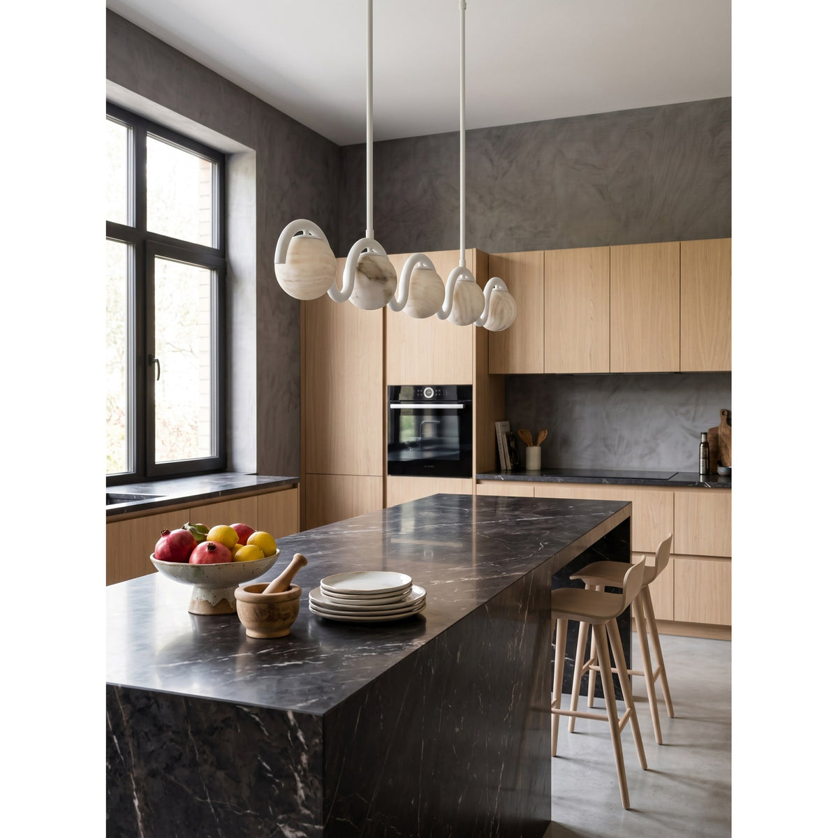 Radilum Lenox Alabaster Linear Chandelier