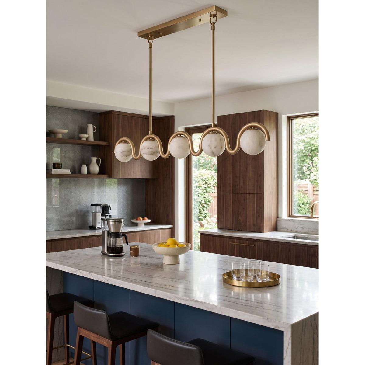 Radilum Lenox Alabaster Linear Chandelier