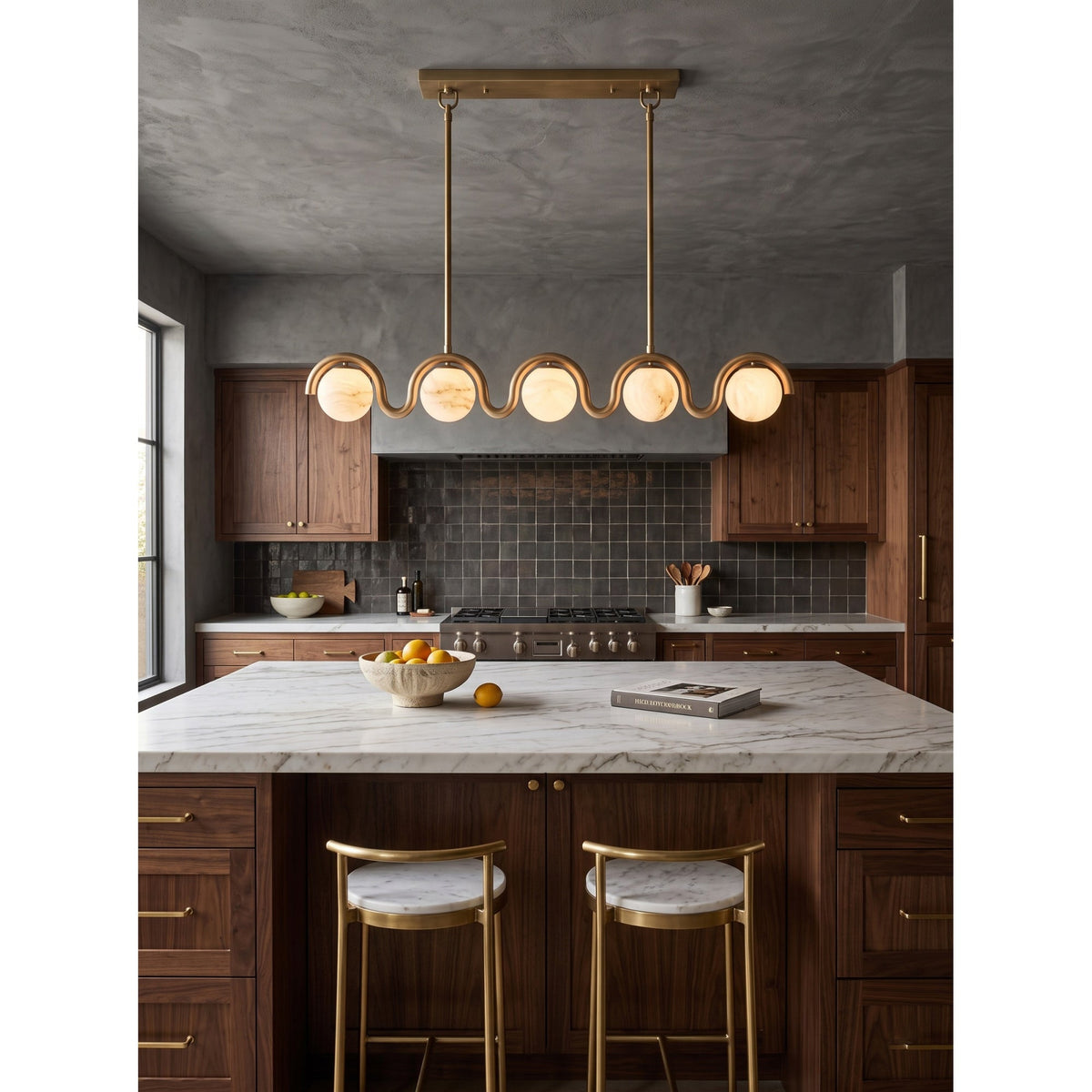 Radilum Lenox Alabaster Linear Chandelier