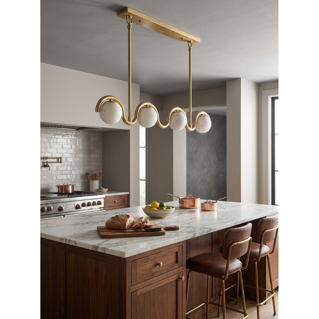 Radilum Lenox Alabaster Linear Chandelier