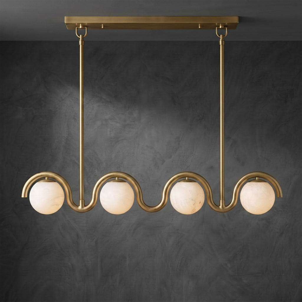 Radilum Lenox Alabaster Linear Chandelier