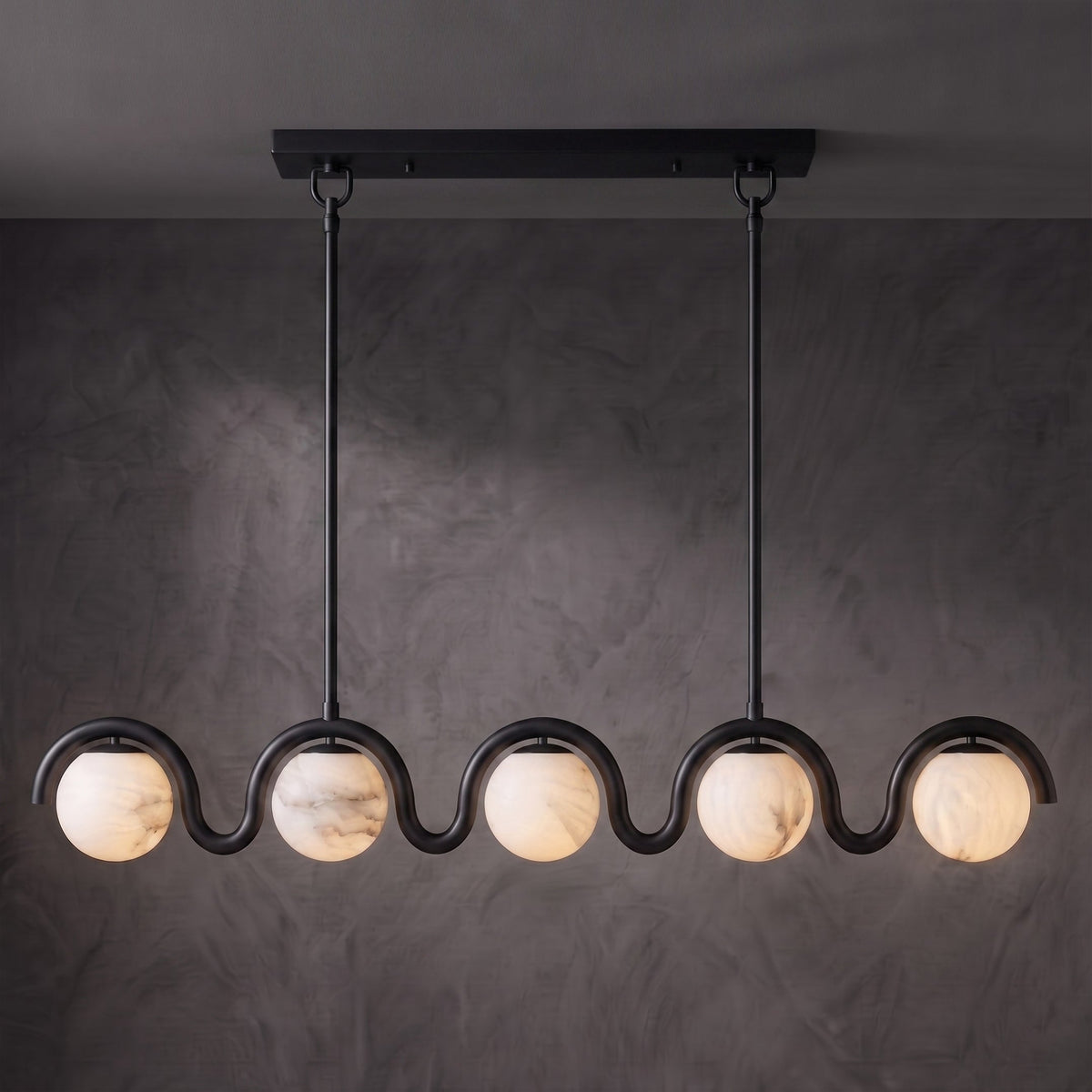 Radilum Lenox Alabaster Linear Chandelier