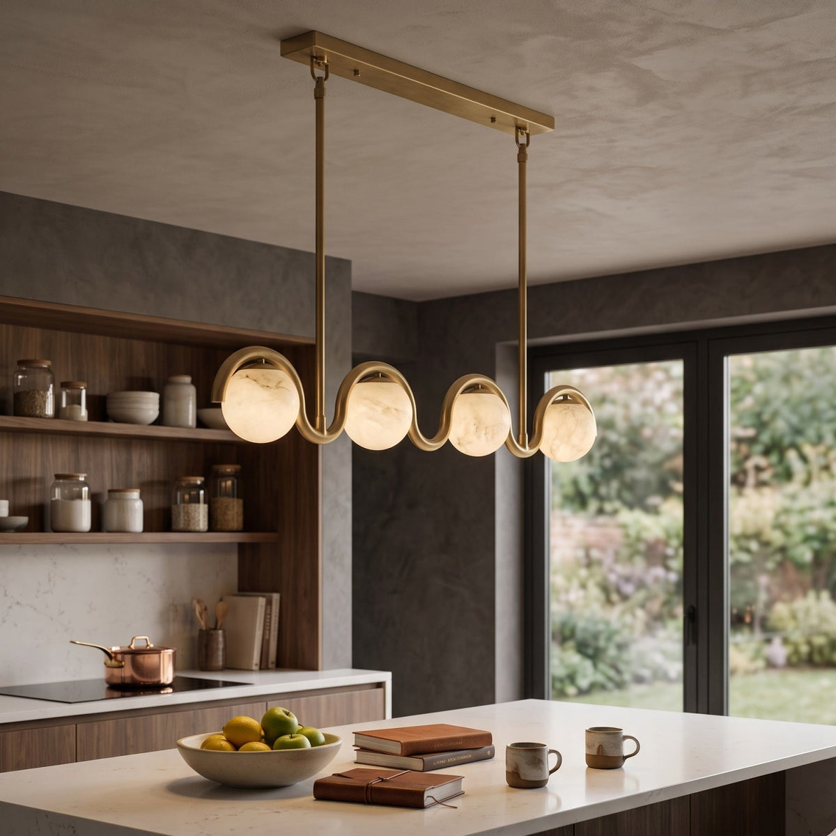 Radilum Lenox Alabaster Linear Chandelier