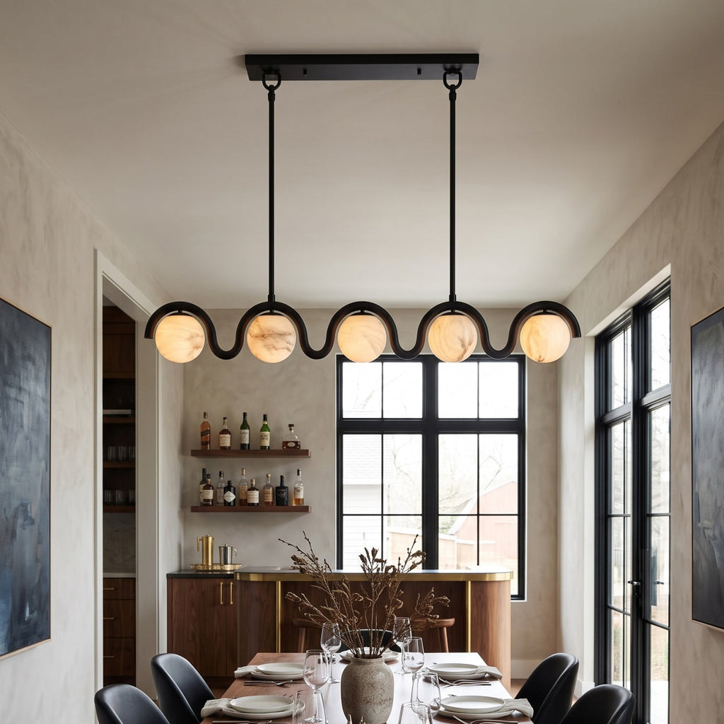 Radilum Lenox Alabaster Linear Chandelier