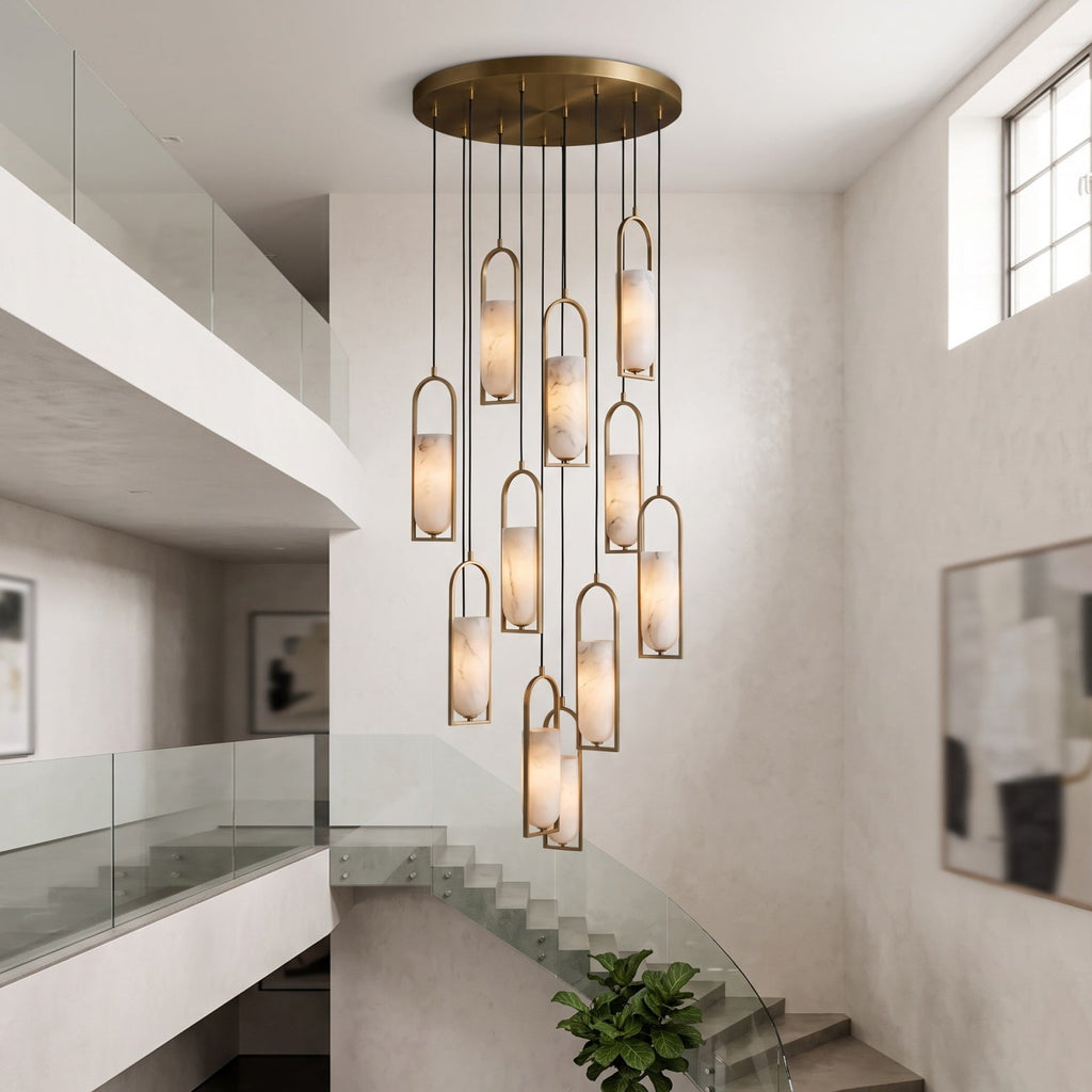 Radilum Melange Alabaster Chandelier