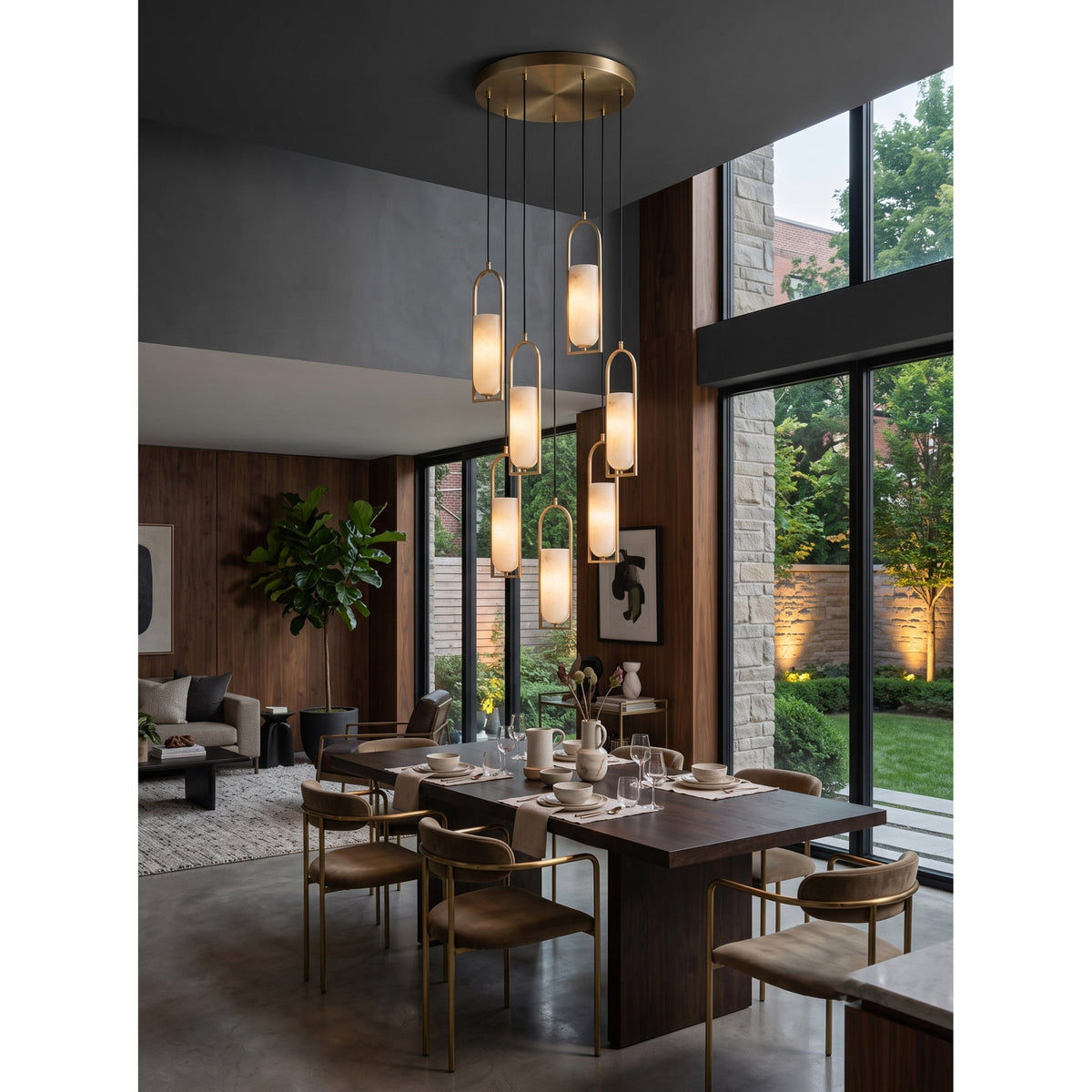 Radilum Melange Alabaster Chandelier