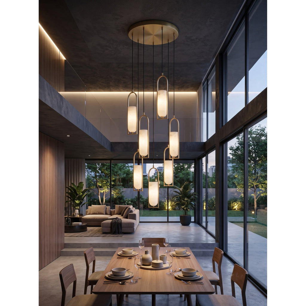 Radilum Melange Alabaster Chandelier