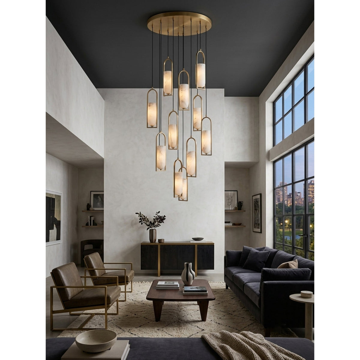 Radilum Melange Alabaster Chandelier