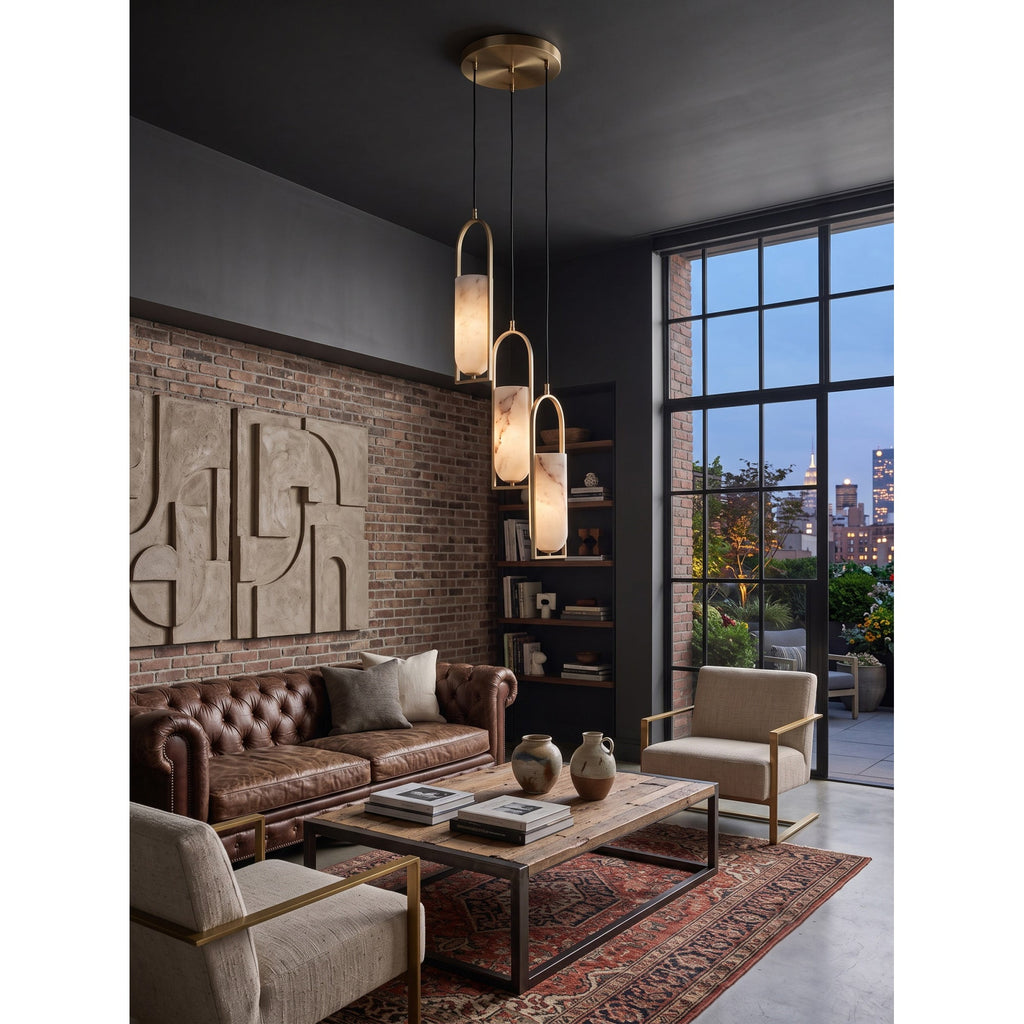 Radilum Melange Alabaster Chandelier