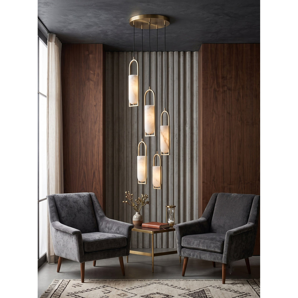 Radilum Melange Alabaster Chandelier