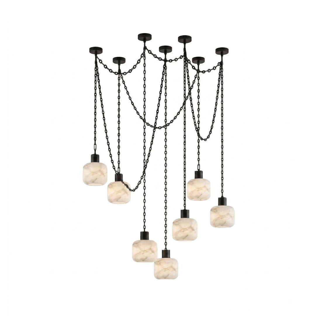 Radilum Column Alabaster Chain Chandelier