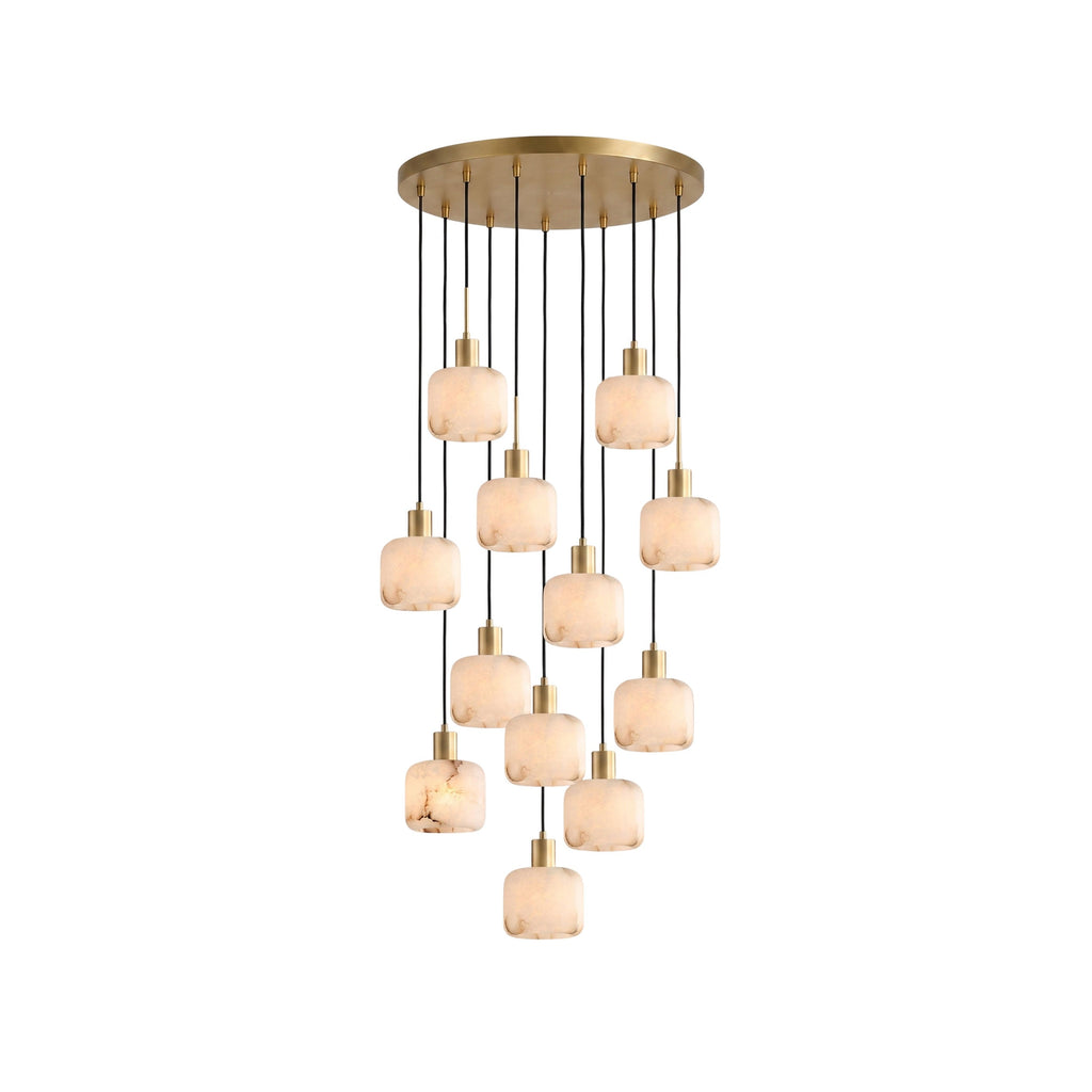 Radilum Natural Square Alabaster Chandelier