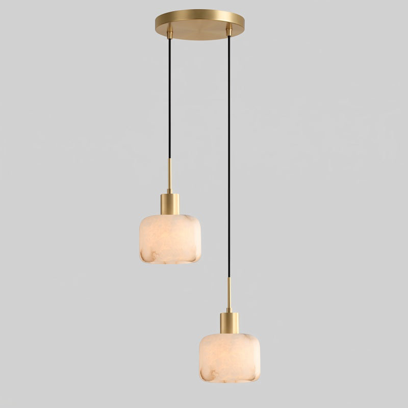 Radilum Natural Square Alabaster Chandelier
