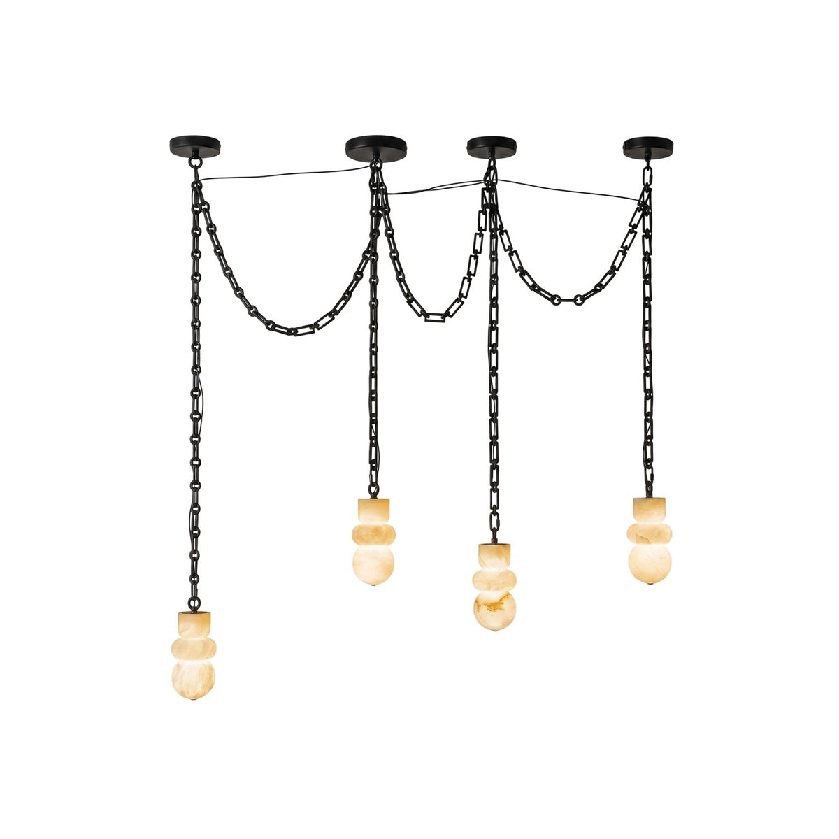 Radilum Orba Chain Alabaster Chandelier