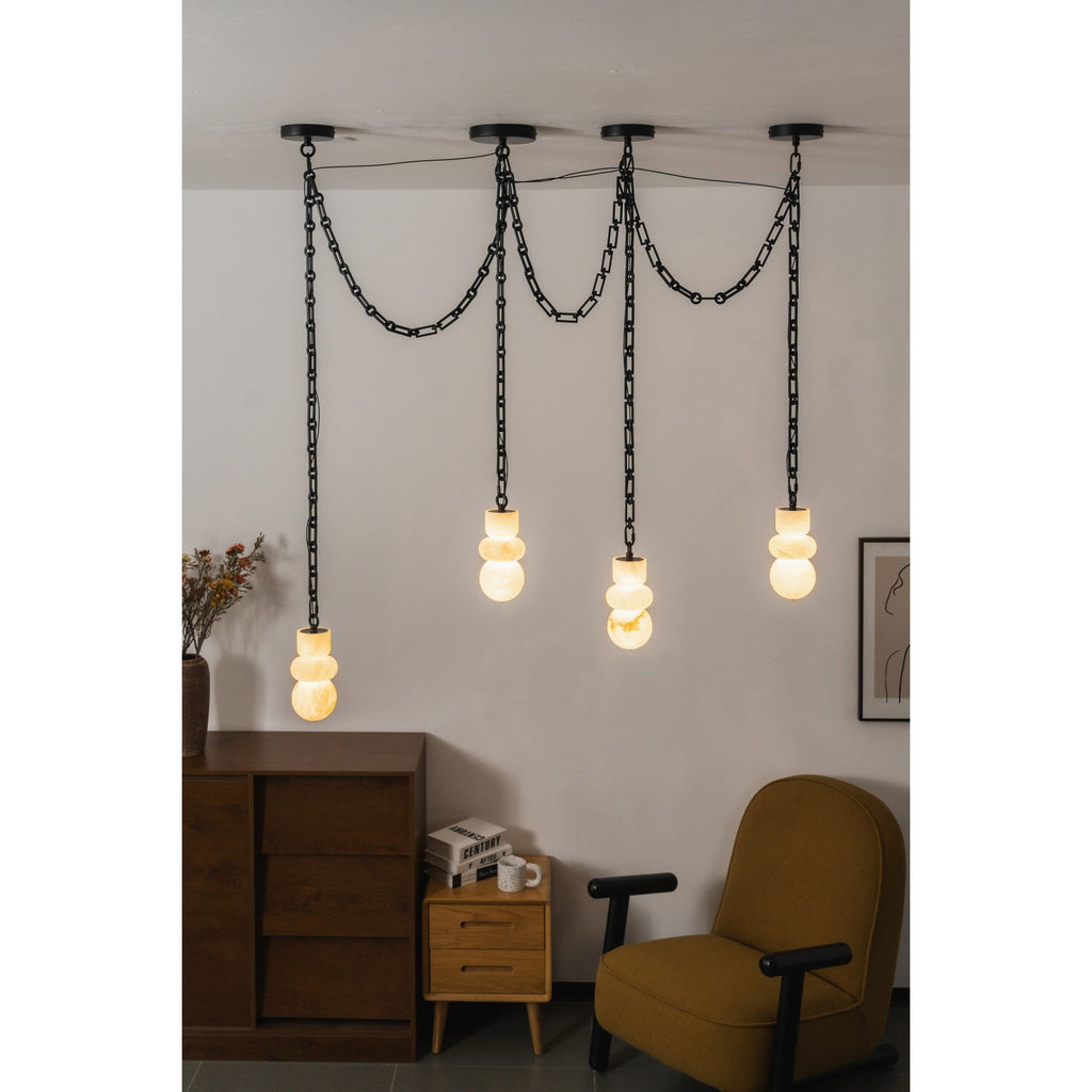 Radilum Orba Chain Alabaster Chandelier