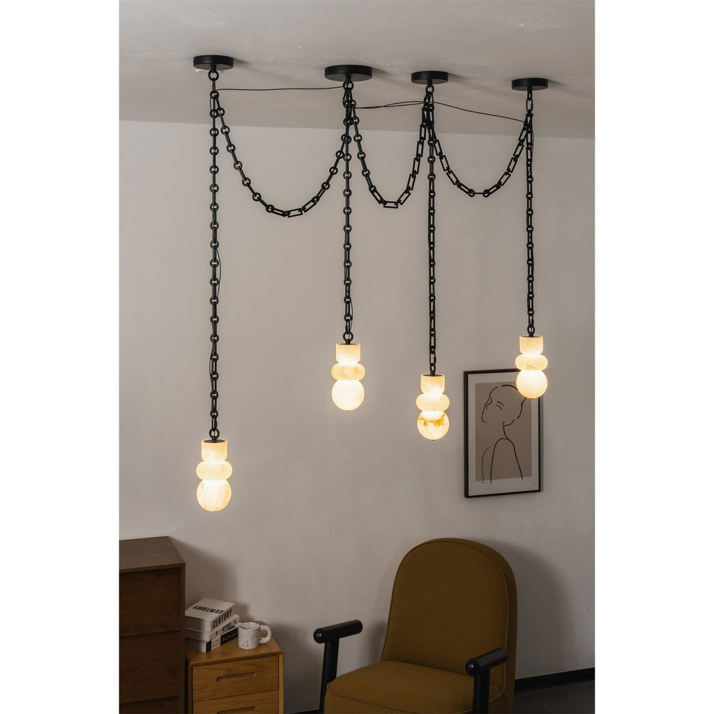 Radilum Orba Chain Alabaster Chandelier