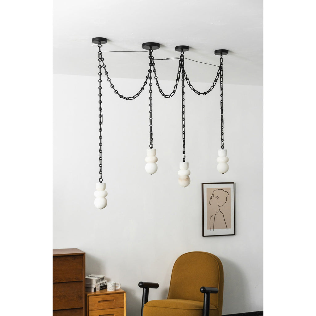 Radilum Orba Chain Alabaster Chandelier