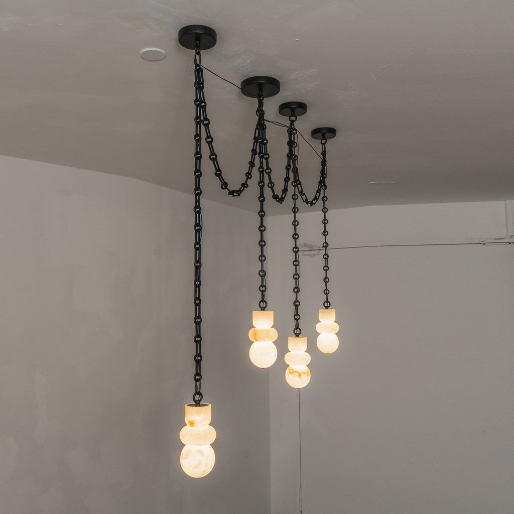 Radilum Orba Chain Alabaster Chandelier