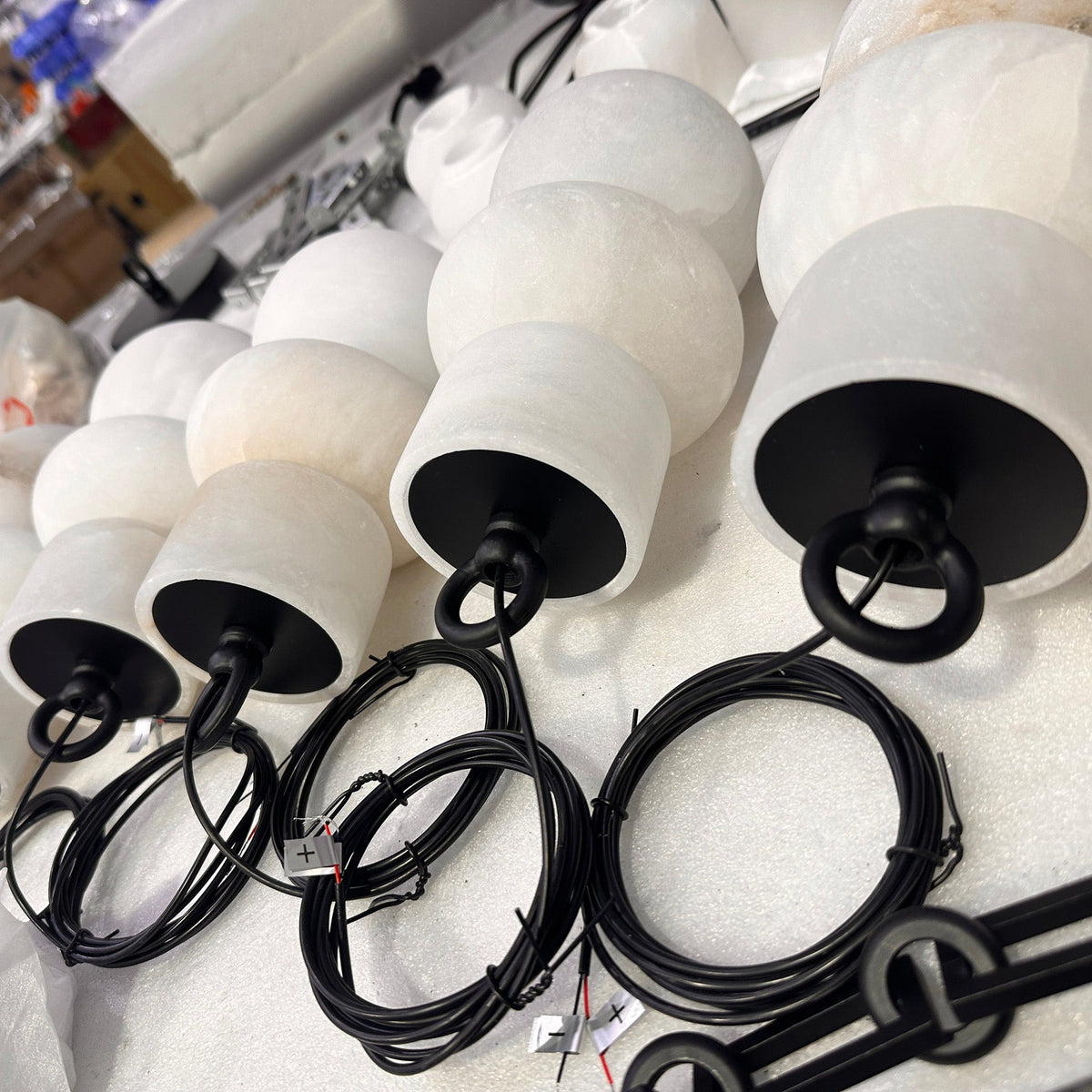 Radilum Orba Chain Alabaster Chandelier