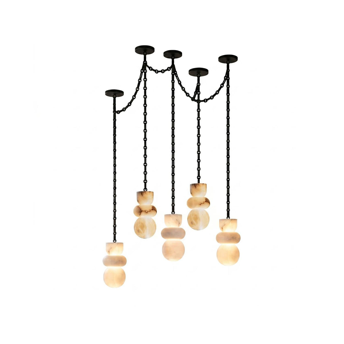 Radilum Orba Chain Alabaster Chandelier