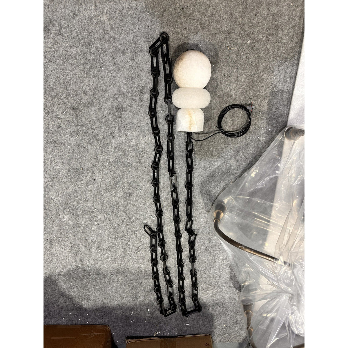 Radilum Orba Chain Alabaster Chandelier