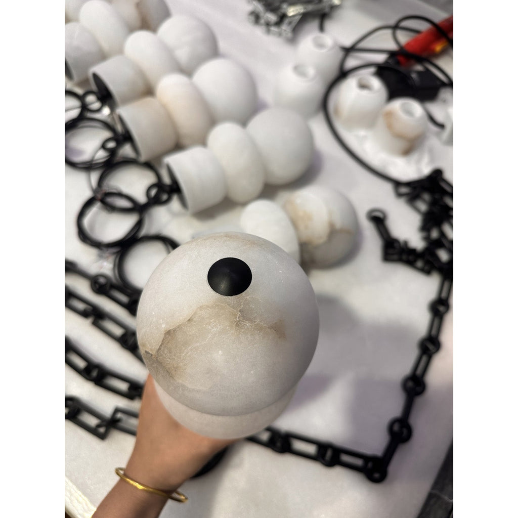 Radilum Orba Chain Alabaster Chandelier