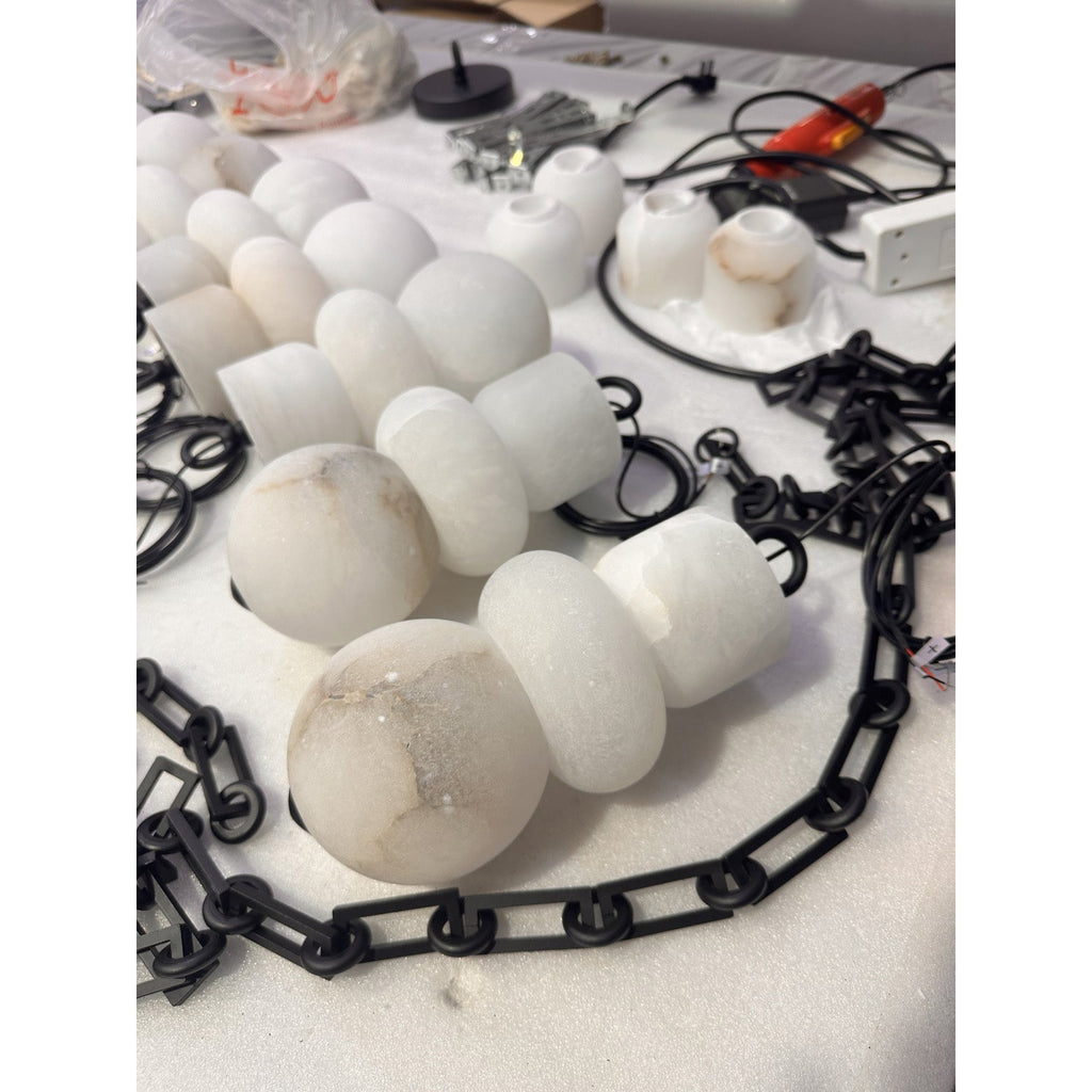 Radilum Orba Chain Alabaster Chandelier
