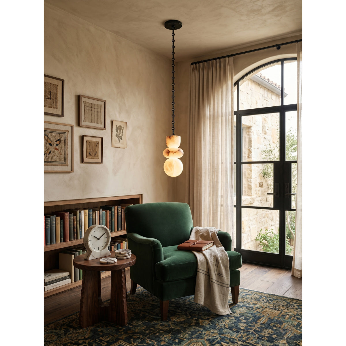Radilum Orba Chain Alabaster Chandelier