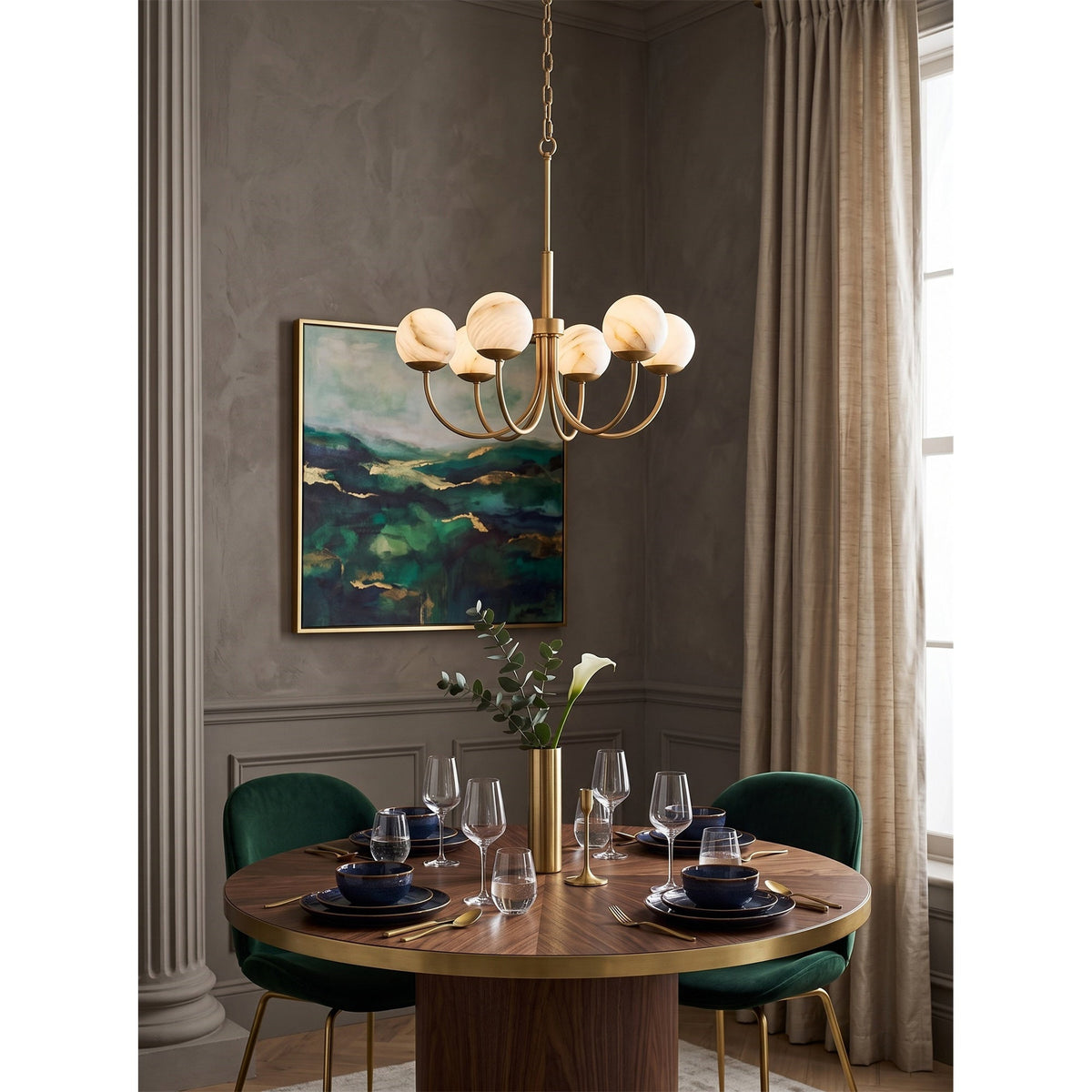 Radilum Orillia Alabaster Chandelier