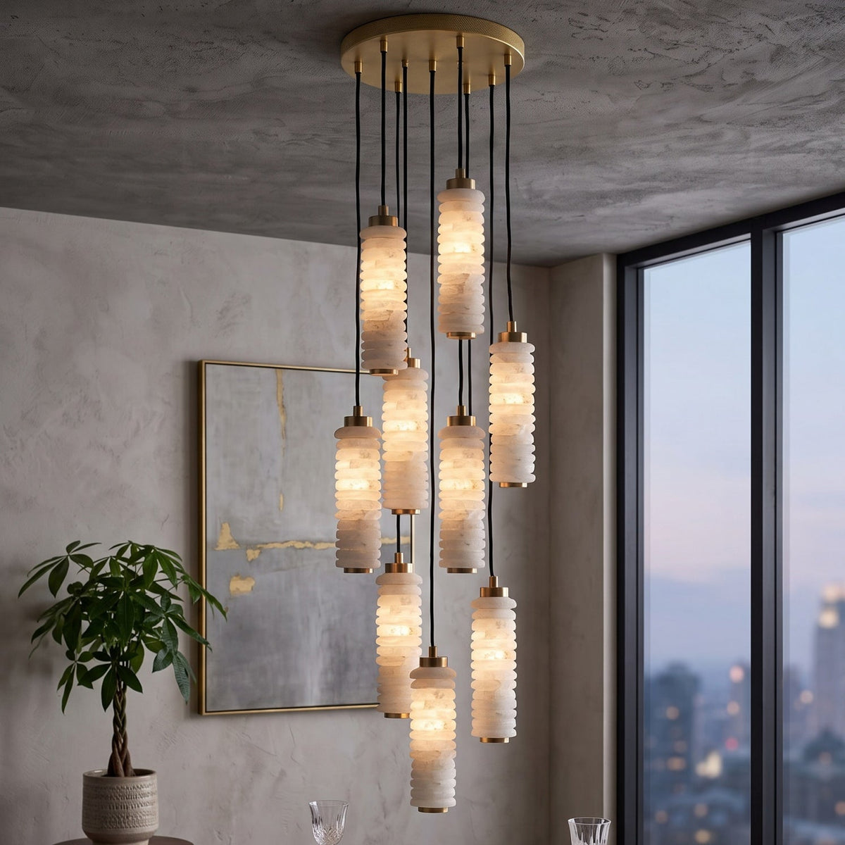 Radilum Payson Alabaster Chandelier