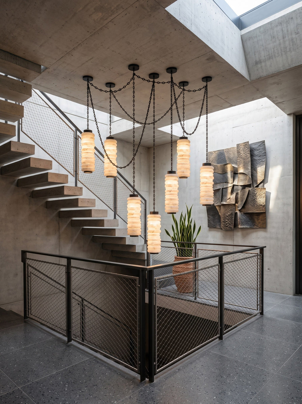 Radilum Payson Chain Alabaster Chandelier