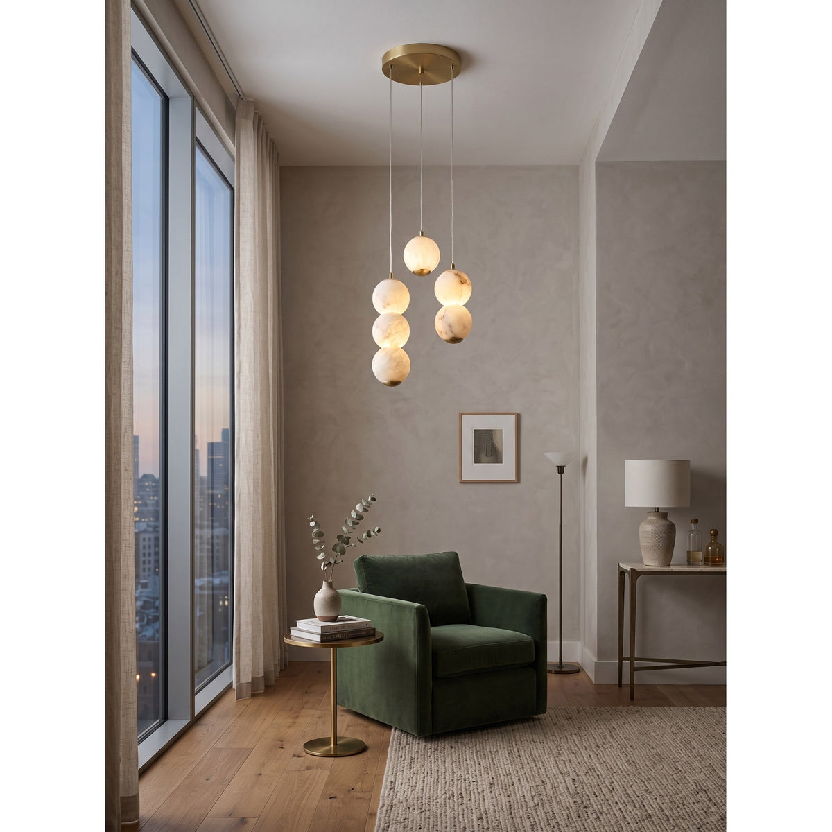 Radilum Pearl Alabaster Chandelier