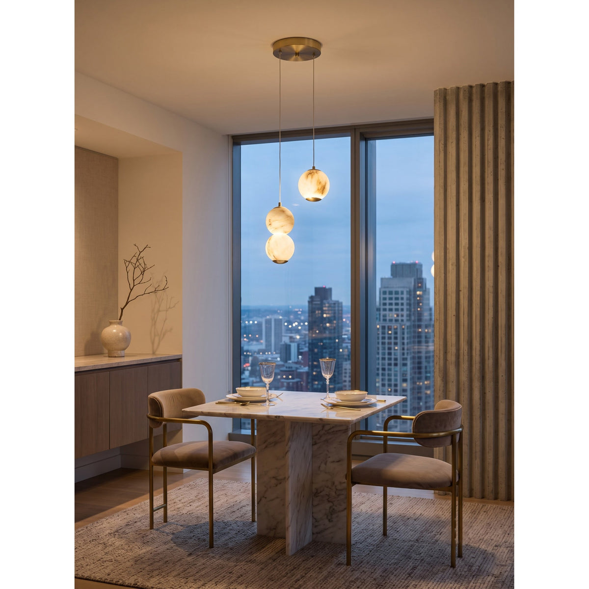 Radilum Pearl Alabaster Chandelier