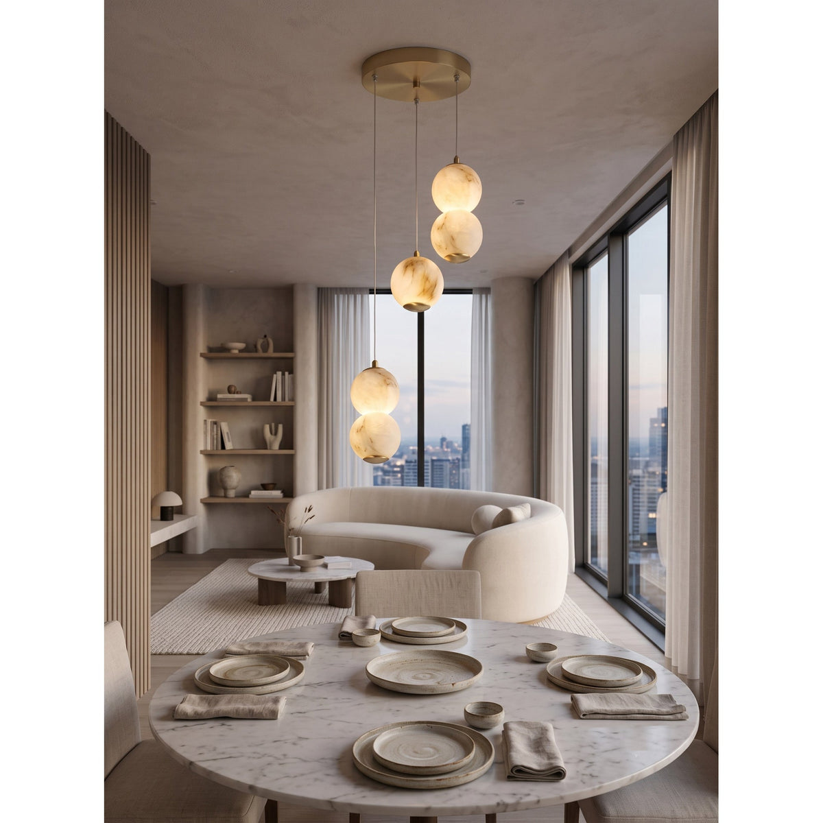Radilum Pearl Alabaster Chandelier