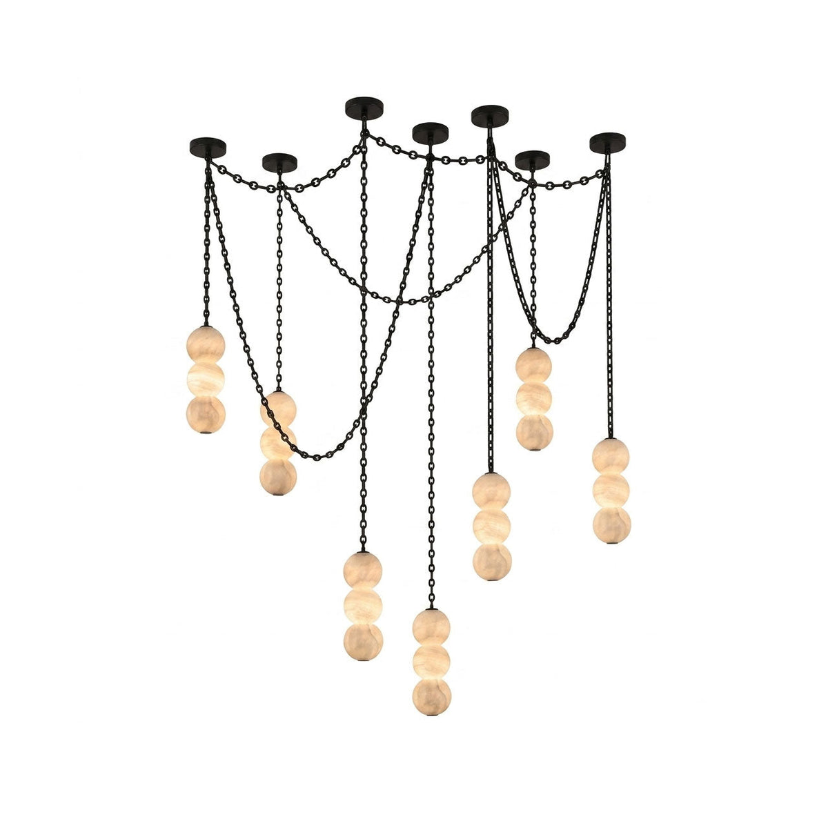 Radilum Pearl Chain Alabaster Chandelier