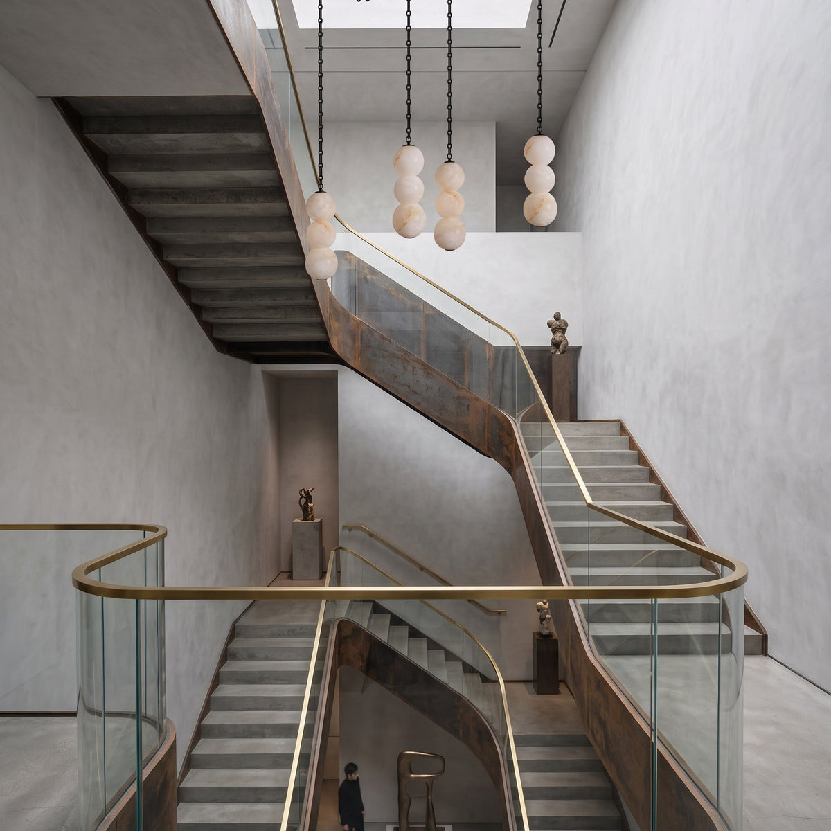 Radilum Pearl Chain Alabaster Chandelier