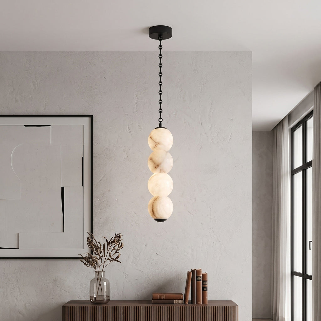 Radilum Pearl Chain Alabaster Chandelier