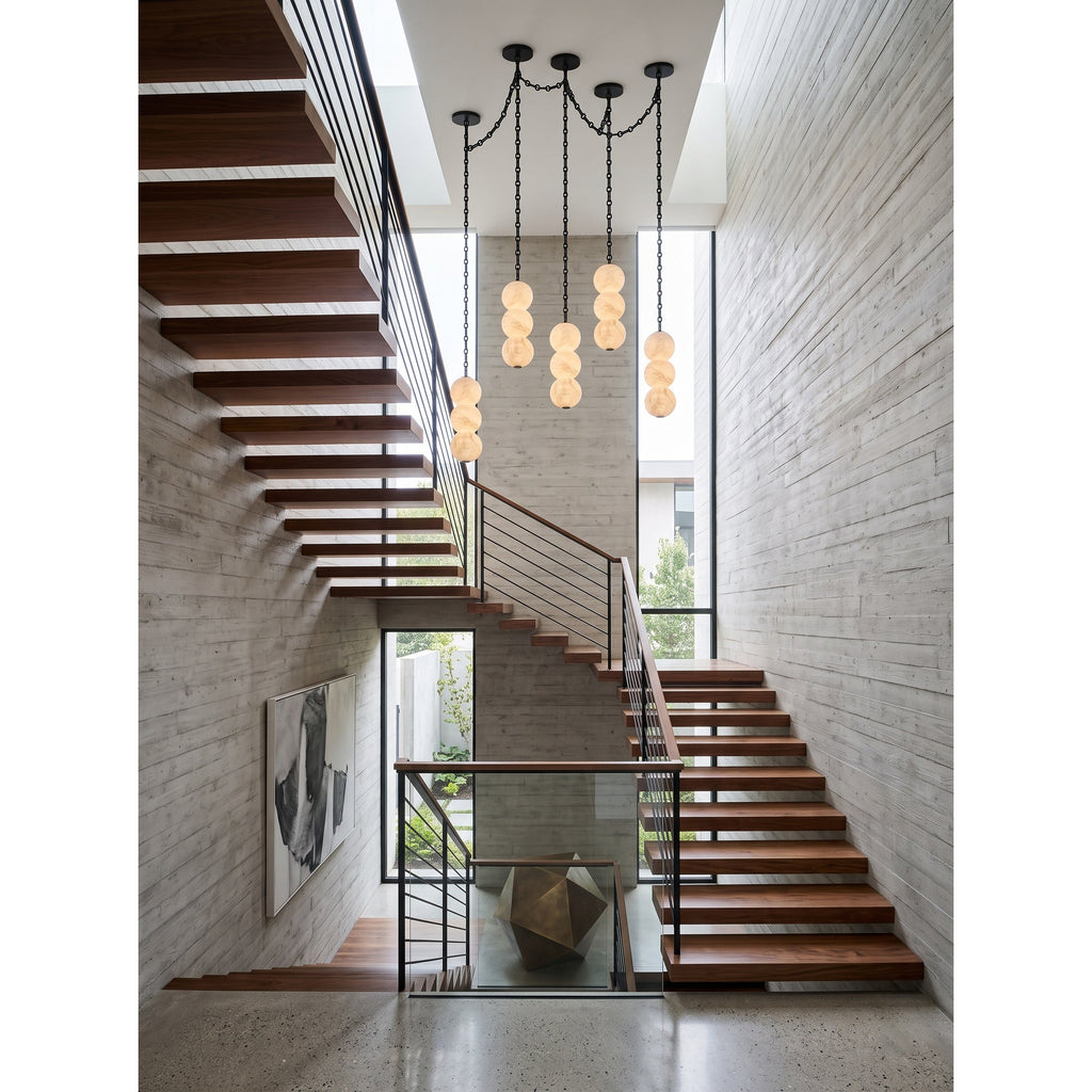 Radilum Pearl Chain Alabaster Chandelier