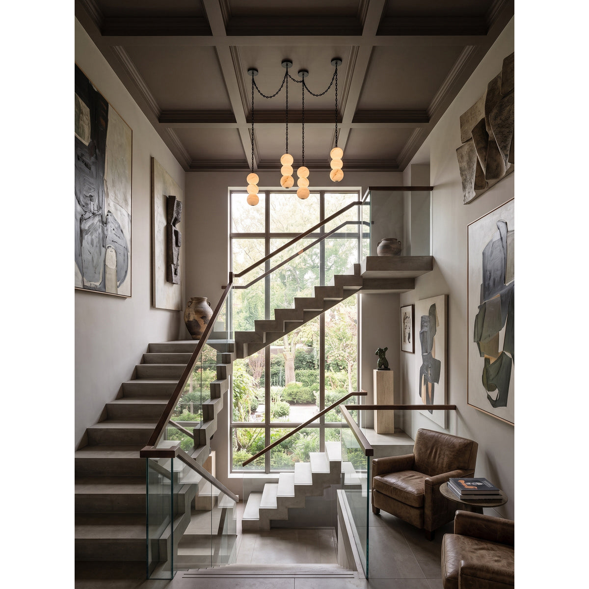 Radilum Pearl Chain Alabaster Chandelier