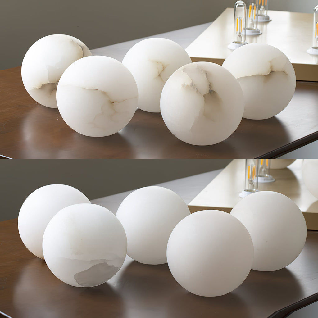 Radilum Savina Alabaster Chandelier Brass Frame